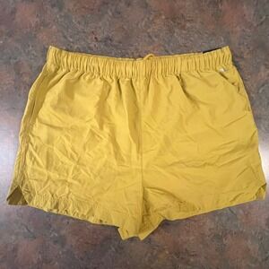 Womens Grounded Yellow Notched Woven Shorts X-Large DSG
